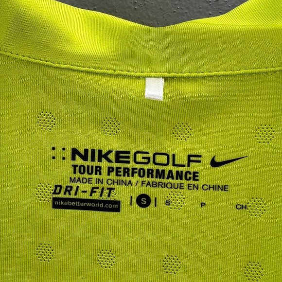 Nike Golf Tour Performance Sleeveless Shirt Top size S Women Lime Green Dri Fit - Picture 5 of 5